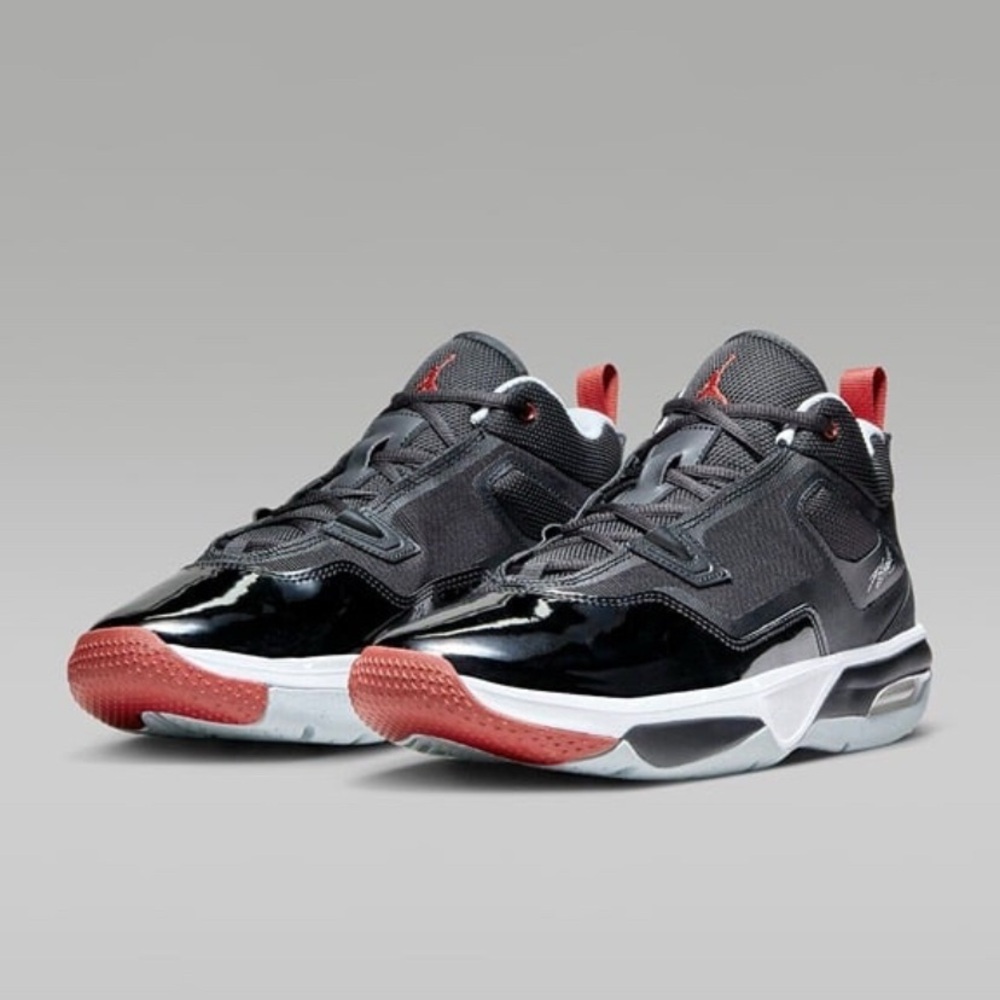 Jordan Stay Loyal 3 Black and Red Sneakers